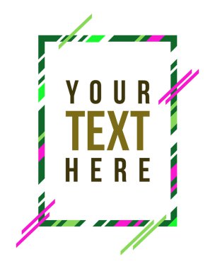 Vektör çerçeve sanat grafik hipsters stil beyaz arka planı için