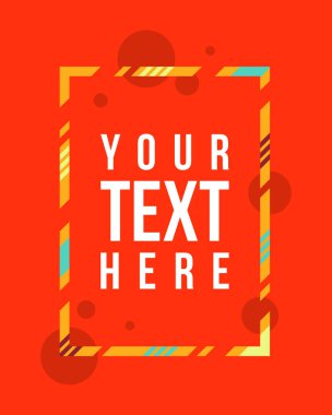 Vektör çerçeve hipsters modern arka plan için sanat grafik