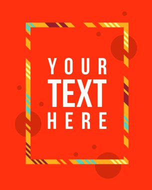 Vektör çerçeve hipsters modern arka plan için sanat grafik