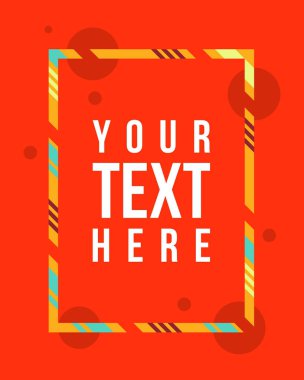 Vektör çerçeve hipsters modern arka plan için sanat grafik