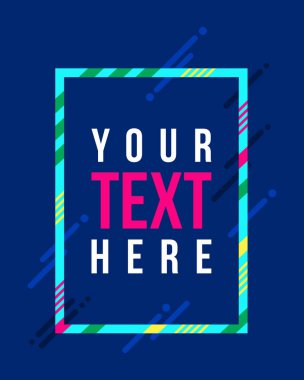 Vektör çerçeve hipsters arka plan için sanat grafik