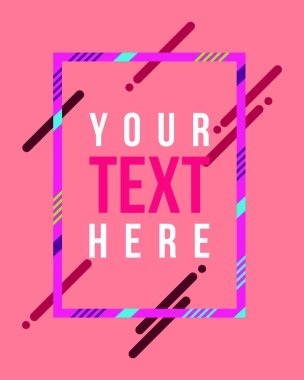 Vektör çerçeve hipsters dinamik stil için sanat grafik