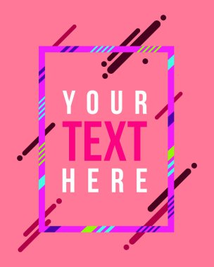 Vektör çerçeve hipsters dinamik stil için sanat grafik