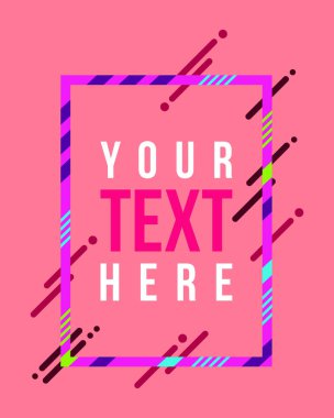 Vektör çerçeve hipsters dinamik stil için sanat grafik