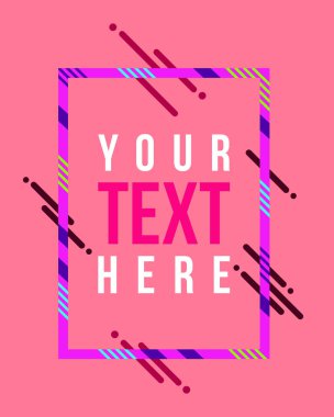 Vektör çerçeve hipsters dinamik stil için sanat grafik