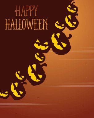 Cadılar Bayramı tebrik kartı stil koleksiyonu