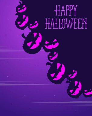 Cadılar Bayramı tebrik kartı stil koleksiyonu