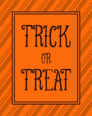 Cadılar Bayramı tebrik kartı turuncu arka plan