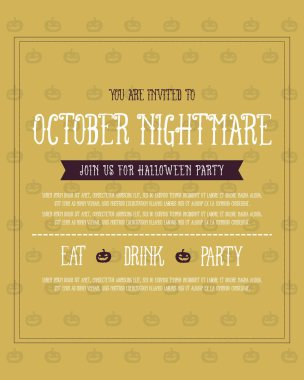 Cadılar Bayramı stil poster koleksiyonu