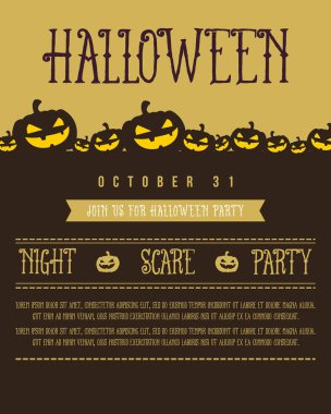 Cadılar Bayramı stil poster koleksiyonu