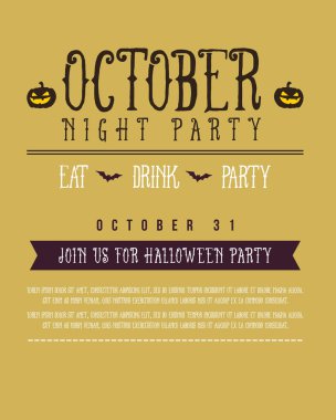 Cadılar Bayramı stil poster koleksiyonu