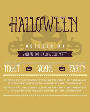 Cadılar Bayramı stil poster koleksiyonu