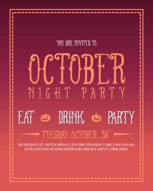 Koleksiyon hisse senedi Cadılar Bayramı poster stili