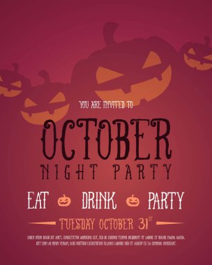 Koleksiyon hisse senedi Cadılar Bayramı poster stili