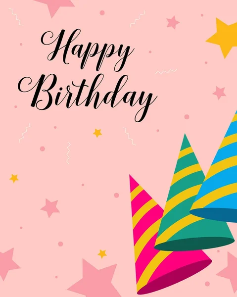 Feliz cumpleaños estilo tarjeta de felicitación — Vector de stock