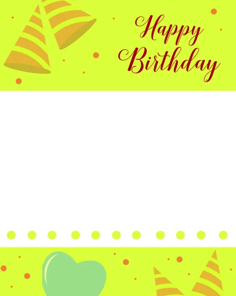 Mutlu doğum günü kartı davetiye koleksiyonu — Stok Vektör