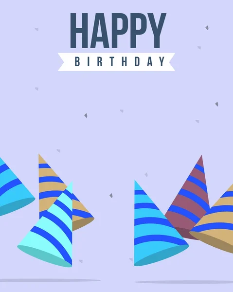 Χαρούμενα γενέθλια κόμμα ευχετήρια κάρτα — Διανυσματικό Αρχείο