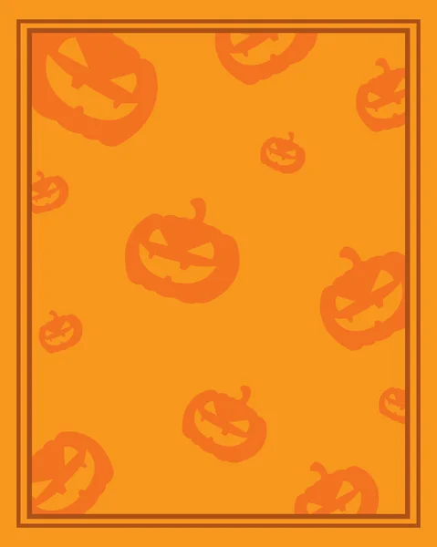 Marco de Halloween con fondo naranja — Vector de stock