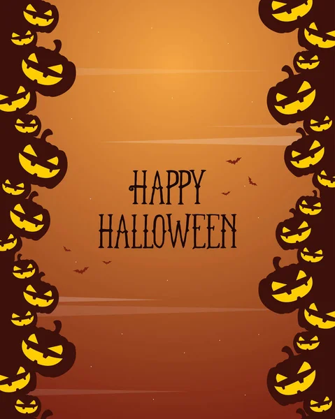 Halloween party greeting card — Stock Vector