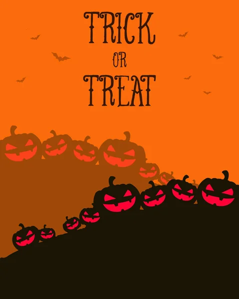 Halloween carte de voeux fond orange — Image vectorielle