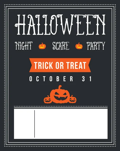 Poster Halloween design avec fond noir — Image vectorielle