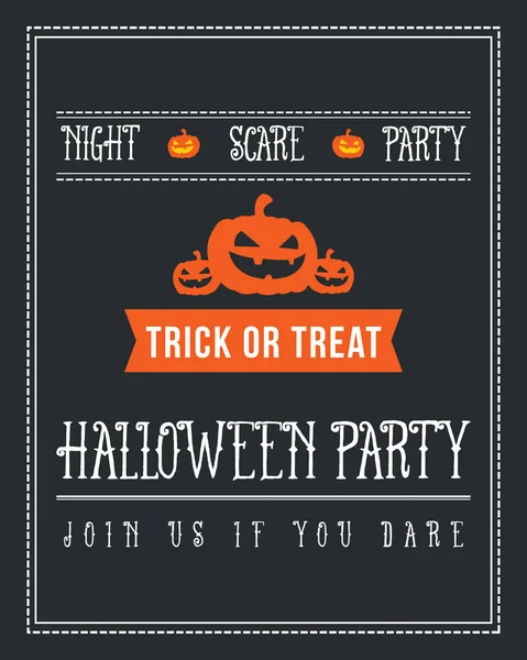 Cadılar Bayramı poster tasarımı siyah arka plan ile