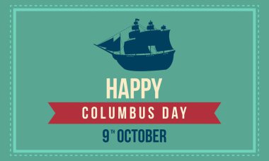 Mutlu Columbus kart stili arka plan