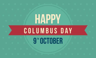 Mutlu Columbus kart stili arka plan