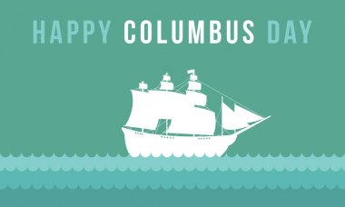 Mutlu Columbus kart stili arka plan