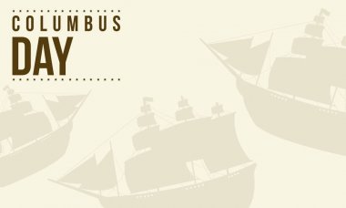 Koleksiyon Kolomb günü kutlama arka plan