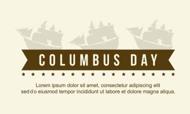 Kolomb günü kutlama arka plan stili