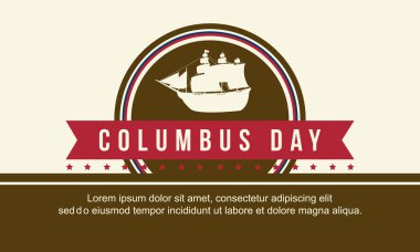 Koleksiyon Kolomb günü kutlama arka plan