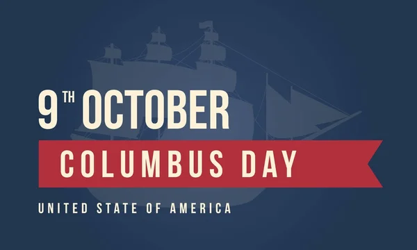 Columbus day design fond collection — Image vectorielle