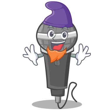 Elf mikrofon karikatür karakter tasarımı