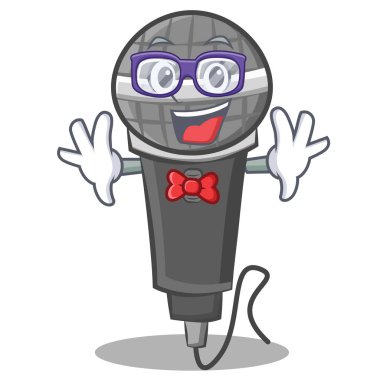 Geek mikrofon karikatür karakter tasarımı