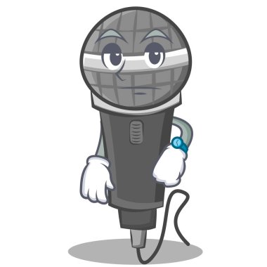 Mikrofon karikatür karakter tasarımı bekliyor