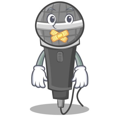Sessiz mikrofon karikatür karakter tasarımı