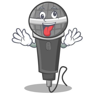 Deli mikrofon karikatür karakter tasarımı