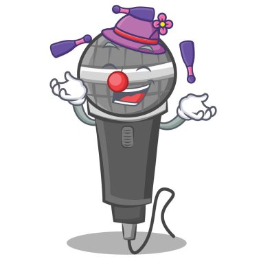 Hokkabazlık mikrofon karikatür karakter tasarımı