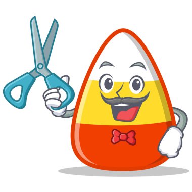 Kuaför şeker Mısır karakter karikatür