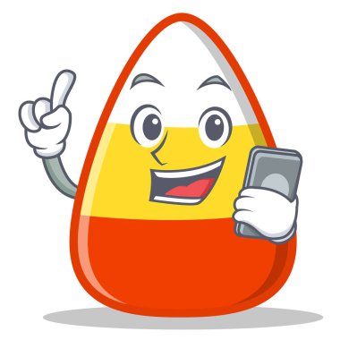 Telefon şeker Mısır karakter karikatür ile