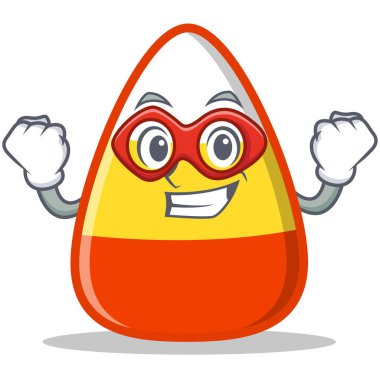 Süper kahraman şeker Mısır karakter karikatür