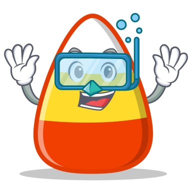 Dalış şeker Mısır karakter karikatür