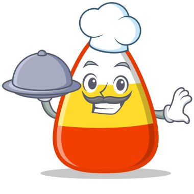 Şef gıda şeker Mısır karakter karikatür ile