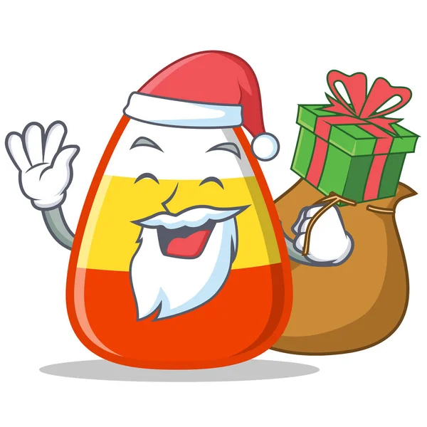 Noel Hediyelik şeker Mısır karakter karikatür ile — Stok Vektör