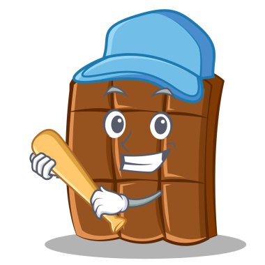 Oyun beysbol çikolata karakter karikatür tarzı