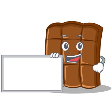 Kurulu çikolata karakter karikatür tarzı ile