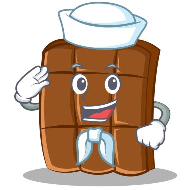 Denizci çikolata karakter karikatür tarzı