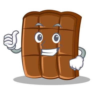 Yaşasın çikolata karakter karikatür tarzı