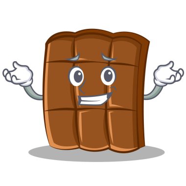 Çikolata karakter karikatür tarzı sırıtarak